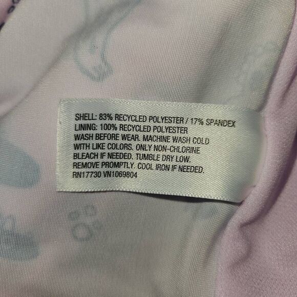 5 For $25 Cat & Jack Purple and Navy 2 Piece Swimsuit Fish and Stripes 2T - Picture 3 of 4